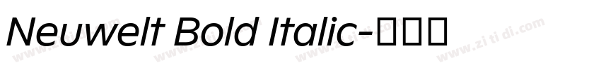 Neuwelt Bold Italic字体转换